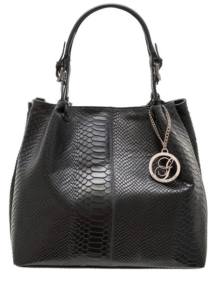 Bolso de cuero de mano para mujer Glamorous by GLAM - Negro -