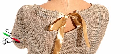 Dámský svetr zlatý -