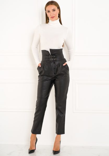 Pantalones de mujer Due Linee - Negro -