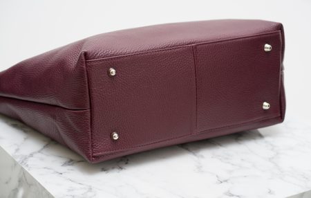 Real leather shoulder bag Glamorous by GLAM - Wine -