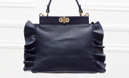 Real leather handbag Glamorous by GLAM - Dark blue -