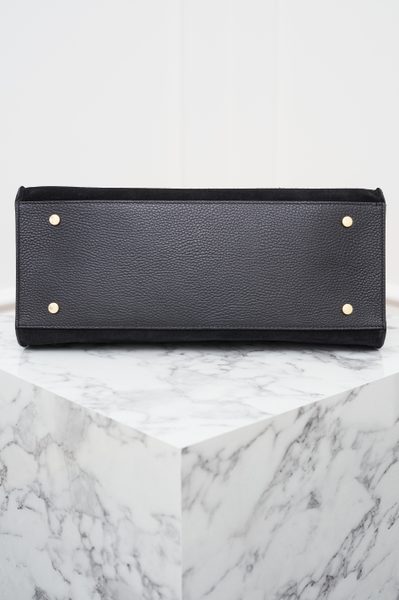 Glamorous by GLAM Geantă de mână din piele pentru femei - Neagră -