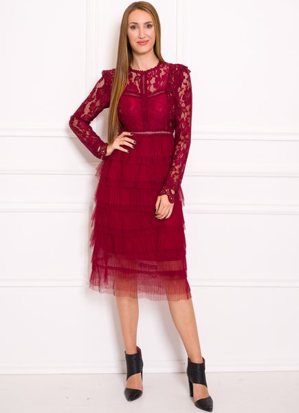 Lace dress Due Linee - Wine -