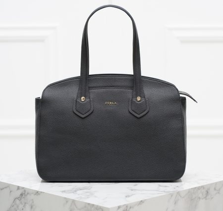 Bolso de hombro de cuero para mujer Furla - Negro -