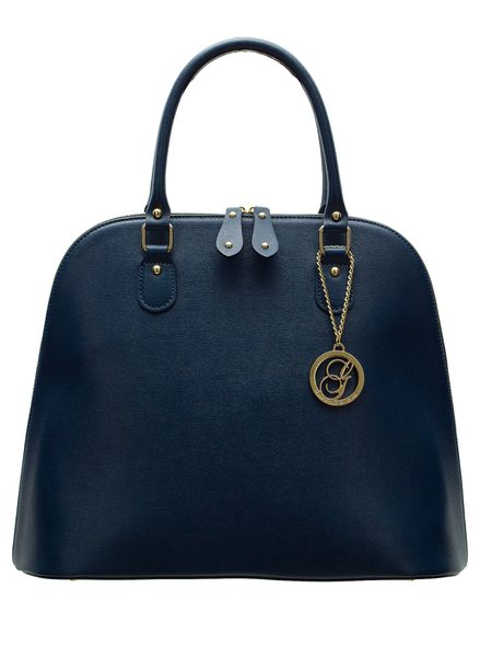 Real leather handbag Glamorous by GLAM - Dark blue -