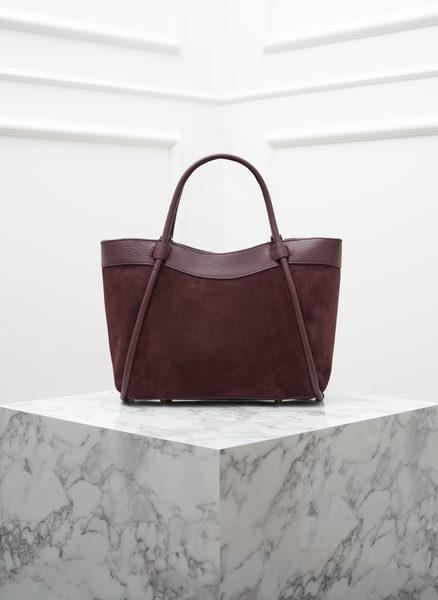 Real leather handbag Glamorous by GLAM - Wine -