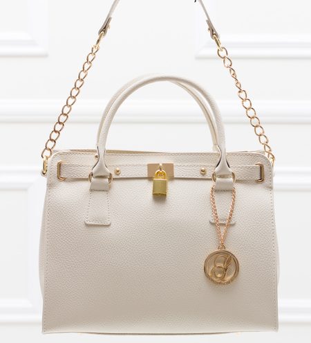 Borsa a mano da donna in pelle Glamorous by GLAM - Beige -