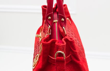 Real leather handbag Glamorous by GLAM - Red -