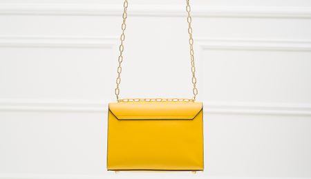 Real leather crossbody bag Glamorous by GLAM - Yellow -