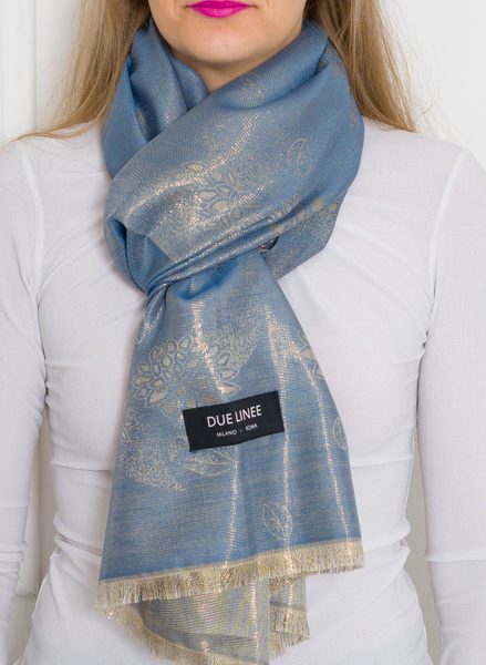 Women's scarf Due Linee - Blue -