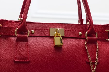 Real leather handbag Glamorous by GLAM - Red -