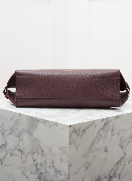 Real leather shoulder bag Glamorous by GLAM - Wine -