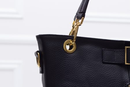 Real leather shoulder bag Glamorous by GLAM - Black -