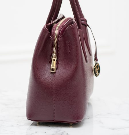 Real leather handbag Furla - Wine -