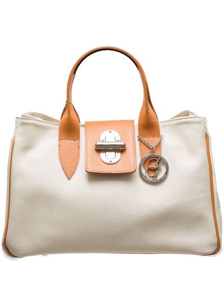 Real leather handbag Glamorous by GLAM - Creme -