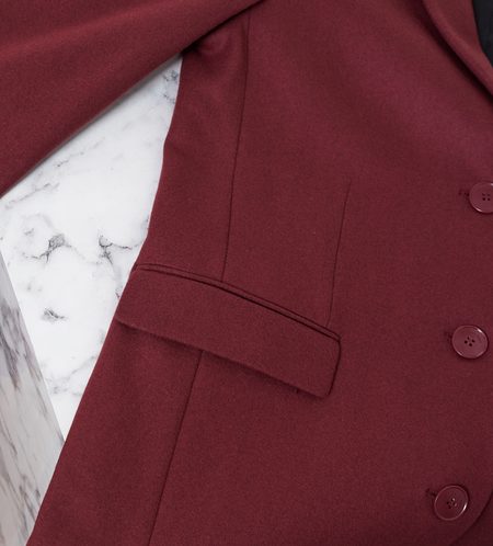Calvin Klein dámský vínový flaušový kabát -