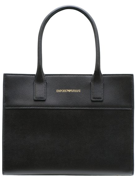 Női bőr kézitáska Emporio Armani - Fekete -