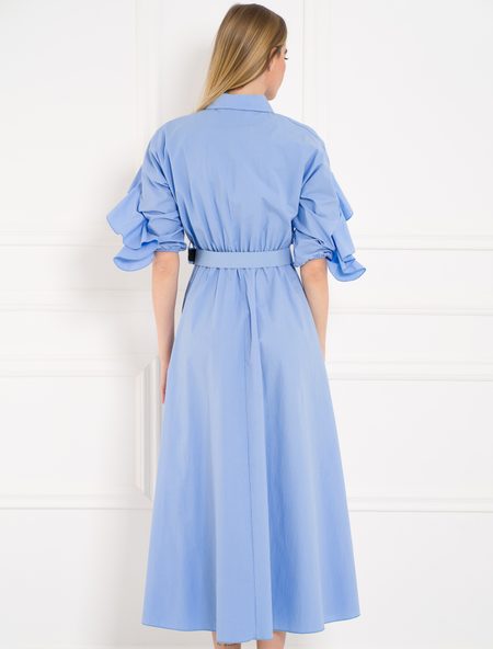 Damska długa sukienka Glamorous by Glam - niebieski -