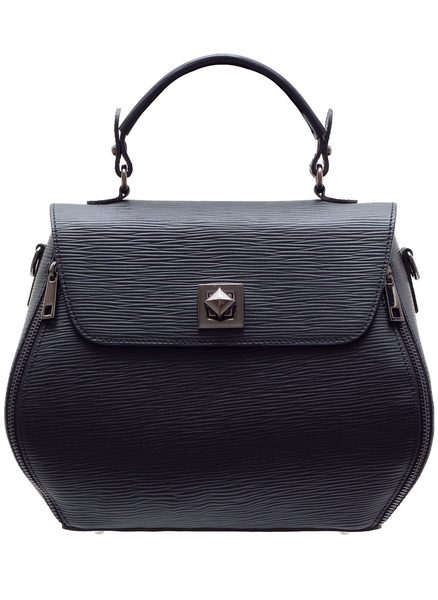 Dámska malá luxusná kabelka so zipsom okolo - čierna -