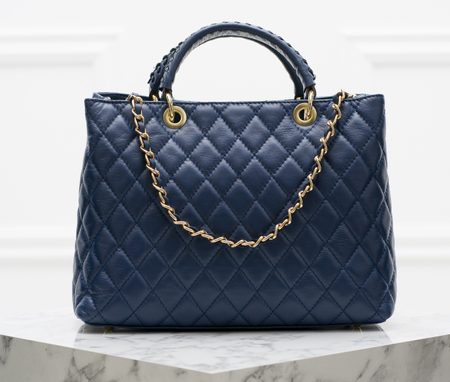 Borsa a mano da donna in pelle Glamorous by GLAM - Blu -