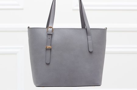 Real leather handbag Glamorous by GLAM - Grey -