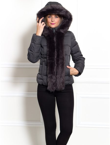 Women's winter jacket Due Linee - Grey -