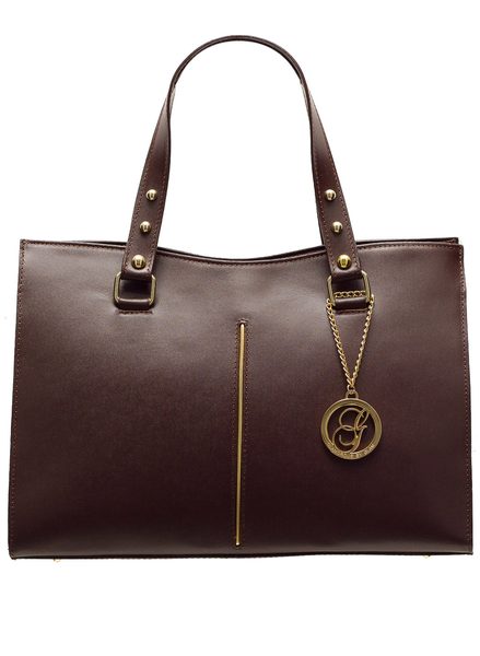 Real leather shoulder bag Glamorous by GLAM - Brown -