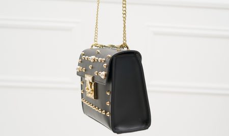 Geantă din piele crossbody pentru femei Glamorous by GLAM - Neagră -