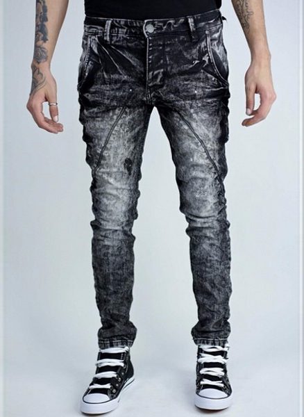 Jeans uomo - Bianco - nero -