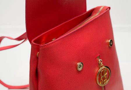 Women's real leather backpack Glamorous by GLAM - Red -