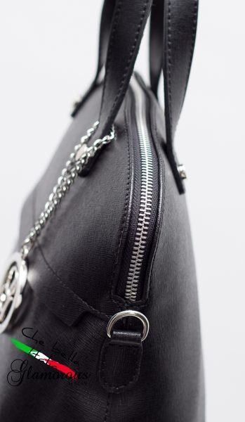 Bolso de cuero de mano para mujer Glamorous by GLAM - Negro -