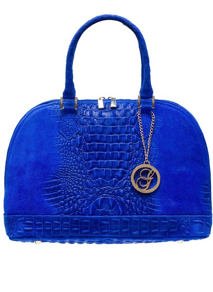 Real leather handbag Glamorous by GLAM - Blue -