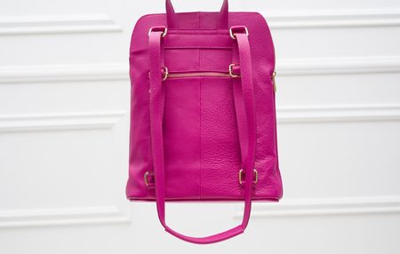 Women's real leather backpack Glamorous by GLAM - Pink -