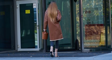 Women's coat Due Linee - Brown -