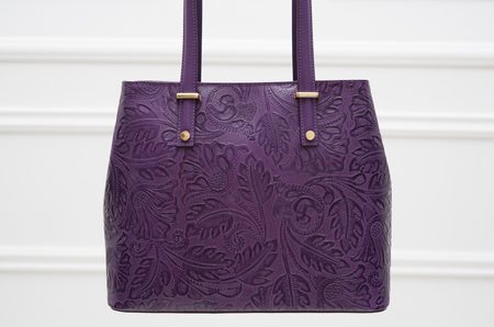 Real leather shoulder bag Glamorous by GLAM - Violet -