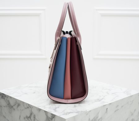 Damska skórzana torebka do ręki Glamorous by GLAM - purpurowy -