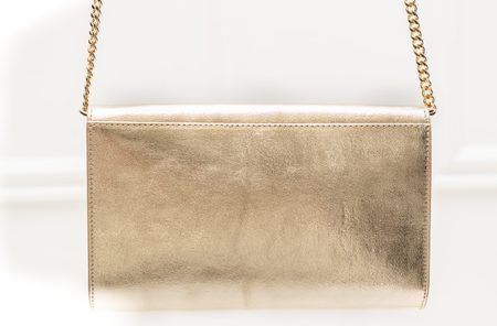 Dámské kožené psaníčko zlaté -