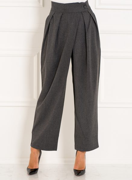 Pantalones de mujer Due Linee - Gris -