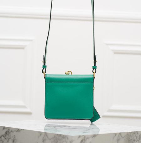 Real leather crossbody bag Guess Luxe - Green -