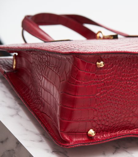 Real leather handbag Glamorous by GLAM - Red -