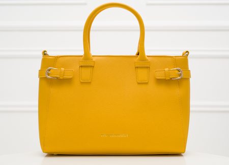 Borsa a mano da donna in pelle Tru Trussardi - Giallo -