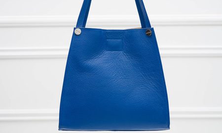 Real leather shoulder bag Glamorous by GLAM - Blue -