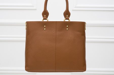 Bolso de cuero de mano para mujer Guess Luxe - Marrón -