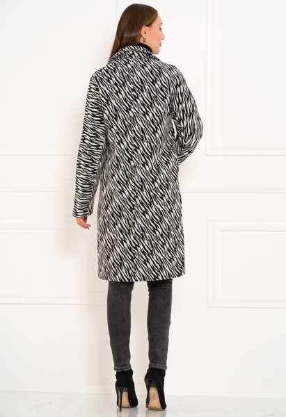 Women's coat Due Linee - Black-white -