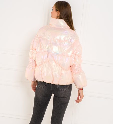 Damska kurtka zimowa Due Linee - różowy -