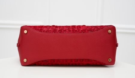 Borsa a mano da donna in pelle Guess Luxe - Rosso -