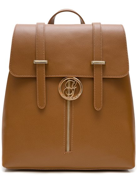 Women's real leather backpack Glamorous by GLAM - Brown -