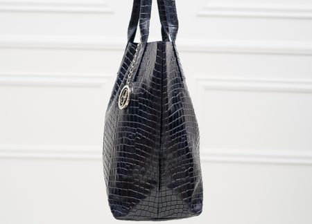 Real leather shopper bag Glamorous by GLAM - Blue -