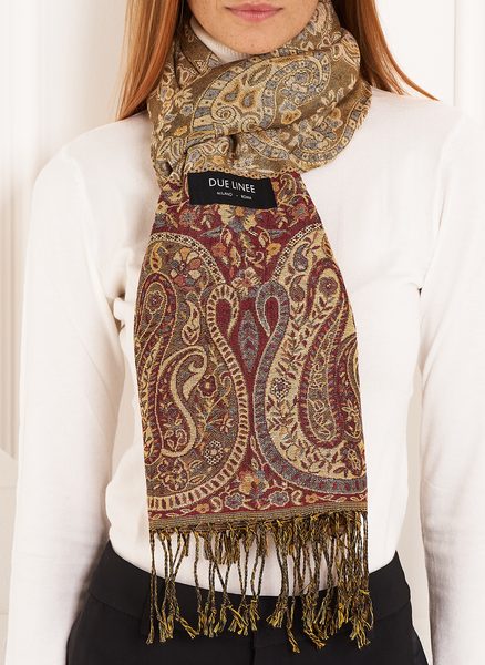 Foulard donna Due Linee - Beige -