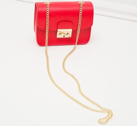 Real leather crossbody bag Glamorous by GLAM - Red -